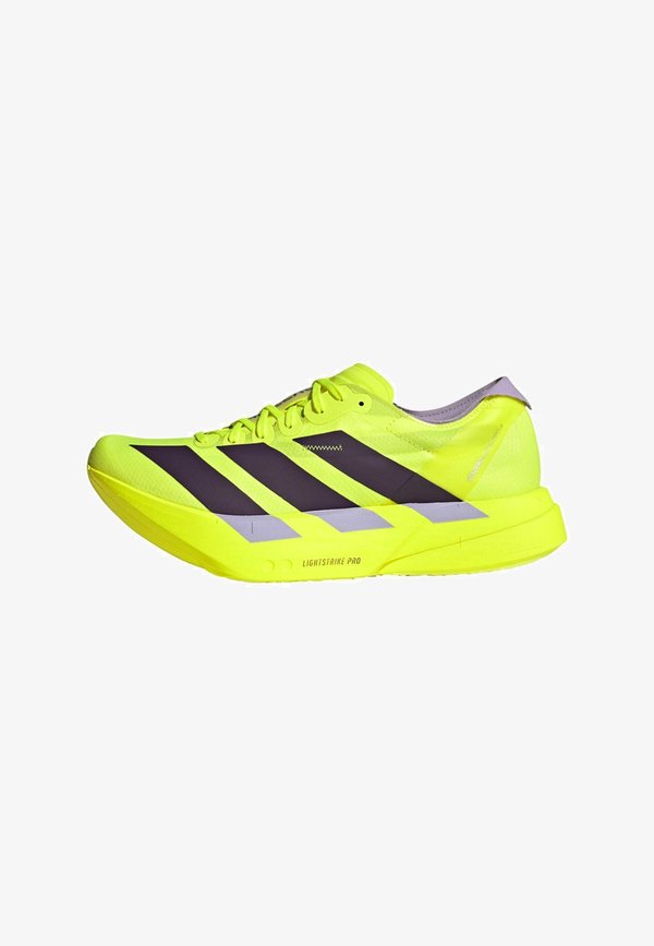 adidas Performance ADIZERO ADIOS PRO - Road running shoes - solar yellow   aurora plum   powder plum