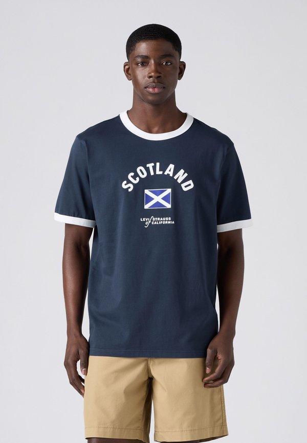 Levi's® FOOTBALL RINGER - Print T-shirt - dark blue