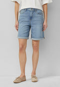 s.Oliver JEANS-HOSE SURI - Denim shorts - blau