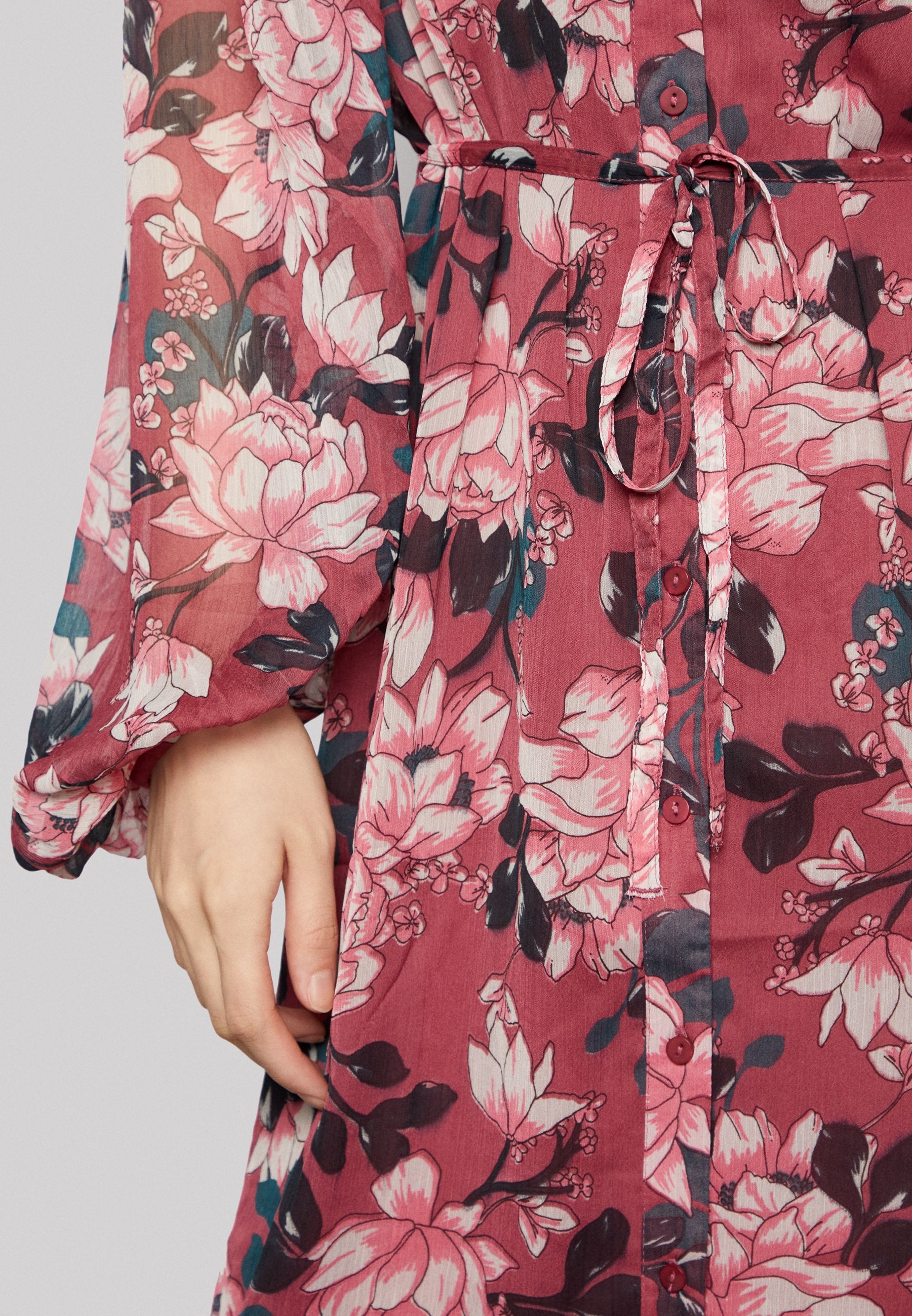 VILA VIFALIA V-NECK  MIDI DRESS