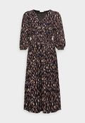 La Strada Unica RAINY V NECK MIDI DRESS