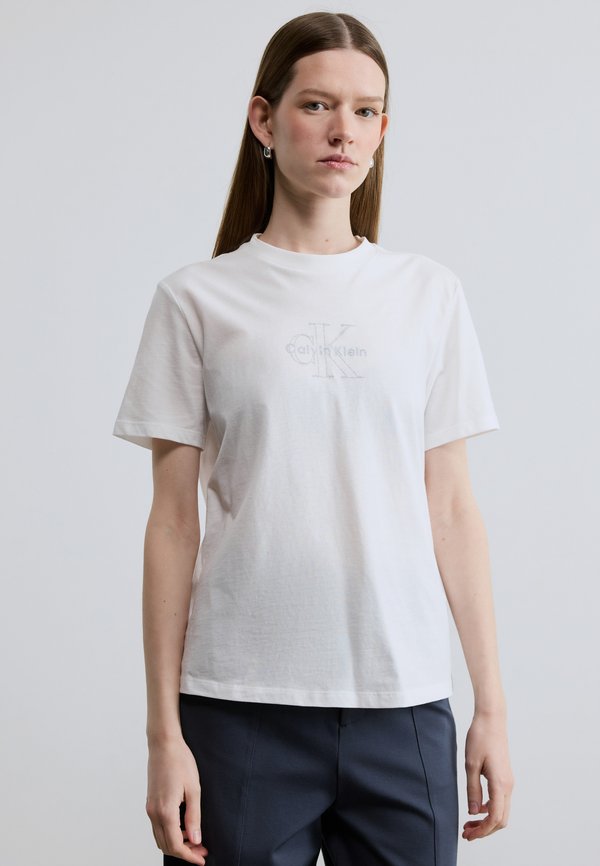 Calvin Klein Jeans MONOLOGO TEE - Print T-shirt - bright white