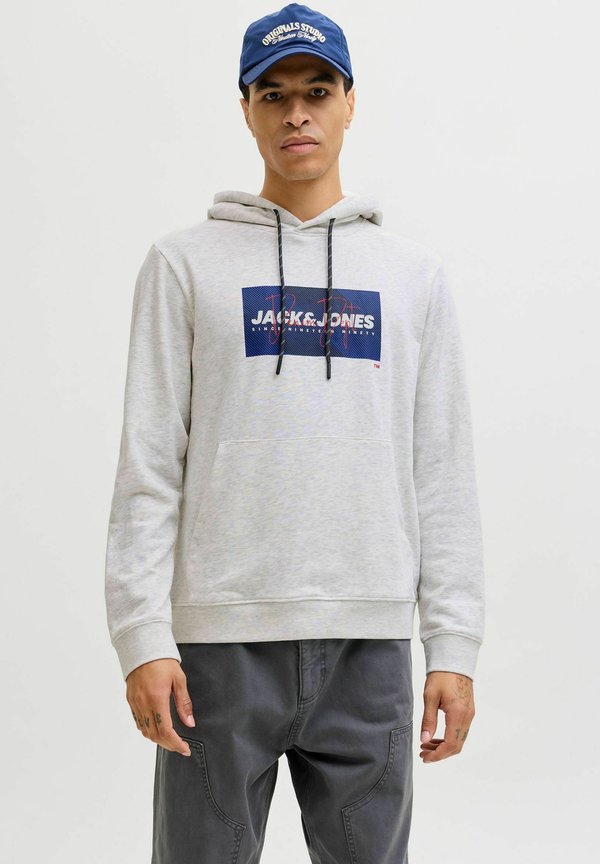 Jack & Jones Hoodie - white melange