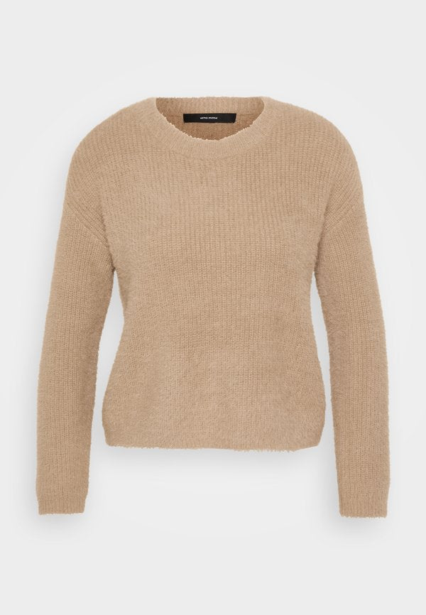 Vero Moda Petite VMPUFF O NECK - Jumper - silver mink