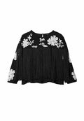 Desigual FRINGED EMBROIDERED BLOUSE