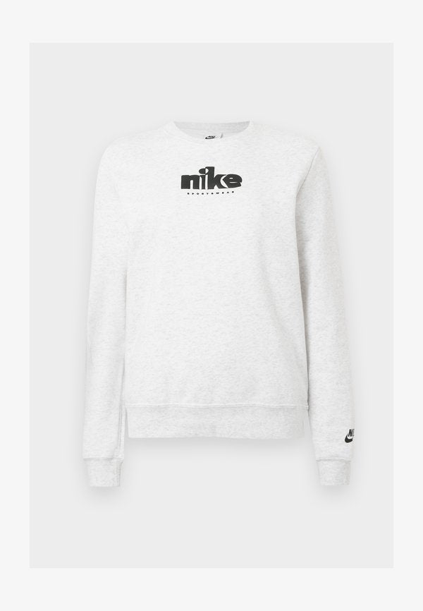 Nike Sportswear CLUB CREW - Sweatshirt - birch heather/black
