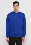 Blaues Sweatshirt mit Rundhalsausschnitt, langen Ärmeln und gerippten Bündchen. Auf der Brust befindet sich ein schwarzes "ONEILL"-Logo. Aus einer Baumwollmischung gefertigt.