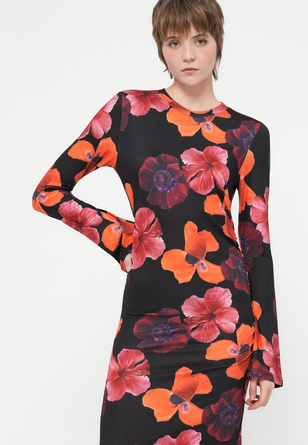 Colourful Rebel MAUDE MULTI FLOWER MAXI DRESS
