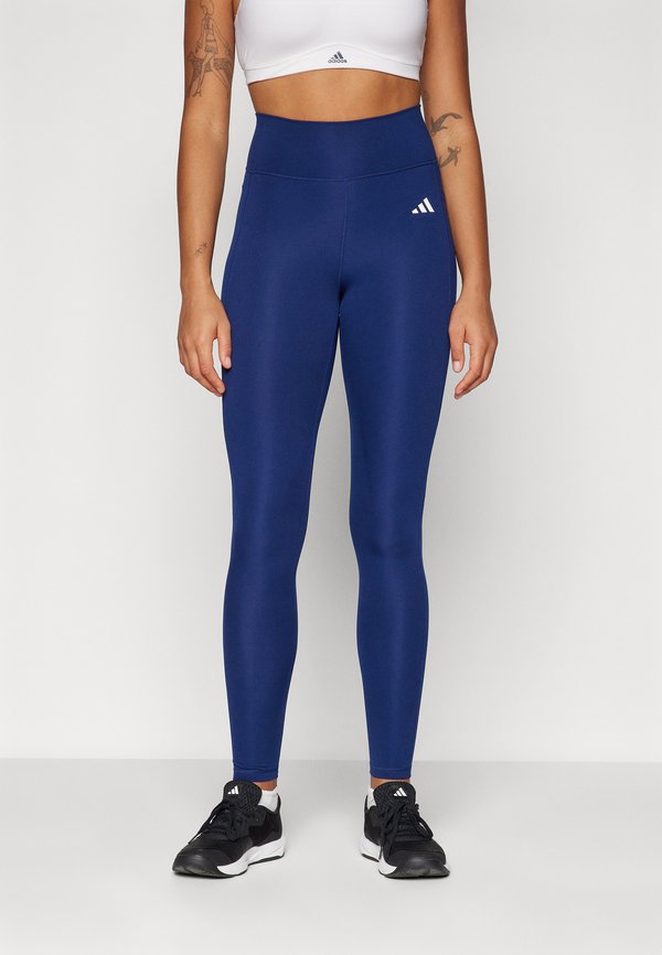 adidas Performance ADIDAS OPTIME ESSENTIALS STASH POCKET FULL LENGTH LEGGINGS - Leggings - dark blue/white