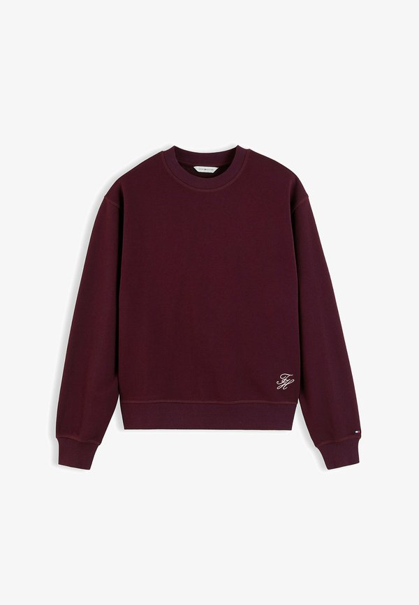 Tommy Hilfiger TOMMY HILFIGER TONAL LOGO CREW NECK SWEATSHIRT - Sweatshirt - deep burgundy
