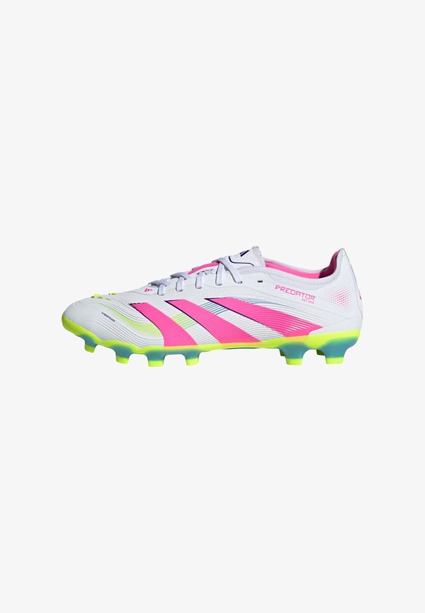 adidas Performance PREDATOR PRO MULTIGROUND - Firm-ground football boots - ftwr white lucid pink lucid lemon