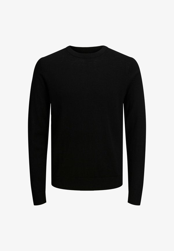 Jack & Jones Knitted Plus Size Merino Wool Knitted - Jumper - black