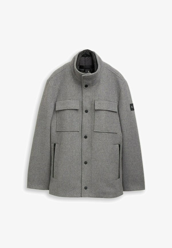 TOM TAILOR Light jacket - light stone grey wool twill
