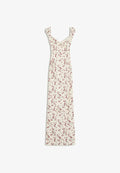 Bershka LACE CRINKLE MIDI DRESS 01250727 - Shift dress - beige