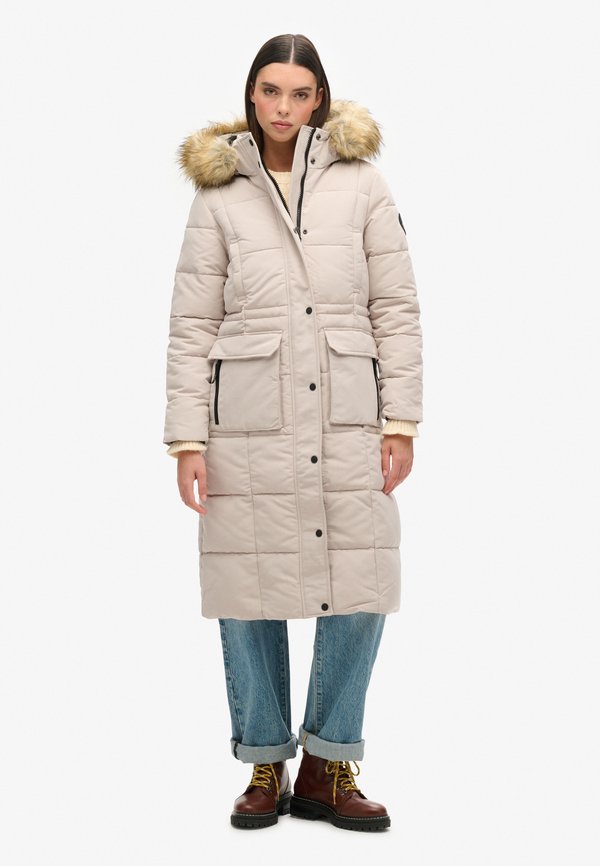 Superdry & Co EVEREST LONGLINE PUFFER - Winter coat - chateau gray