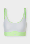 Under Armour INFINITY 2.0 MID - Medium support sports bra - lumos lime/mod gray