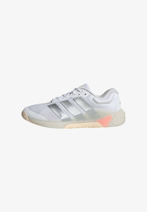 adidas Performance DROPSET 4 POWER - Training shoe - cloud white/silver metallic/lucid orange