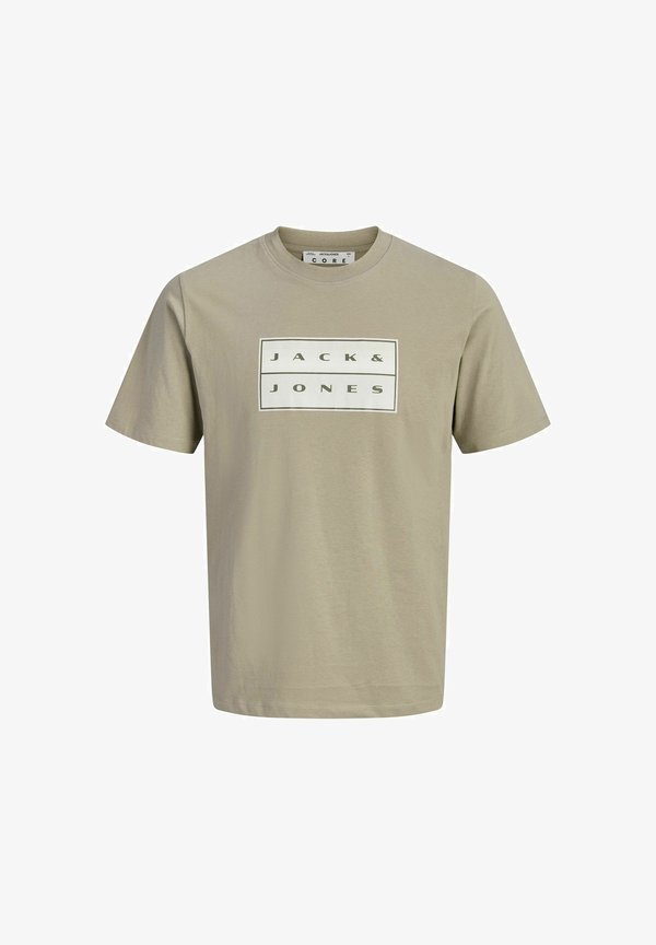 Jack & Jones JCOFUSION BOX PRINT TEE SS CN SN - Print T-shirt - vetiver