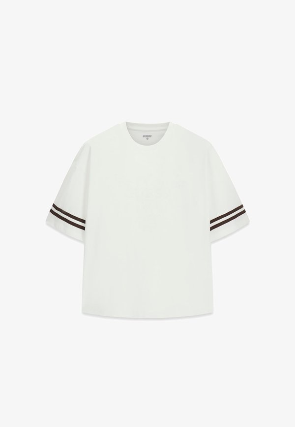 Guess SLIM FIT T-SHIRT - Print T-shirt - weiß
