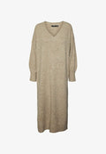Vero Moda Knitted VMJUPITER Midi - Jumper dress - silver mink