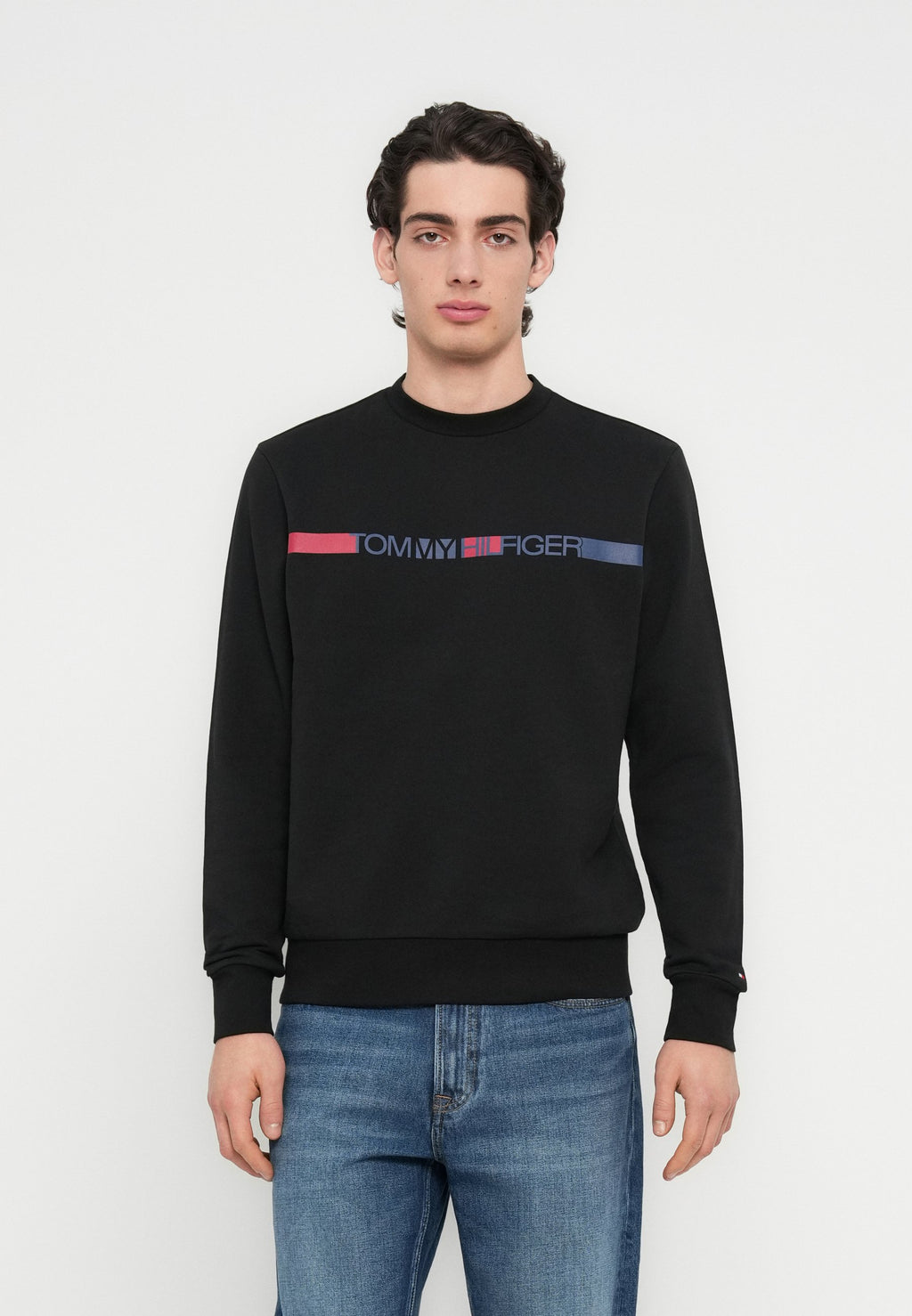 LOGO STRIPE FRENCH TERRY SWEATSHIRT Media 3