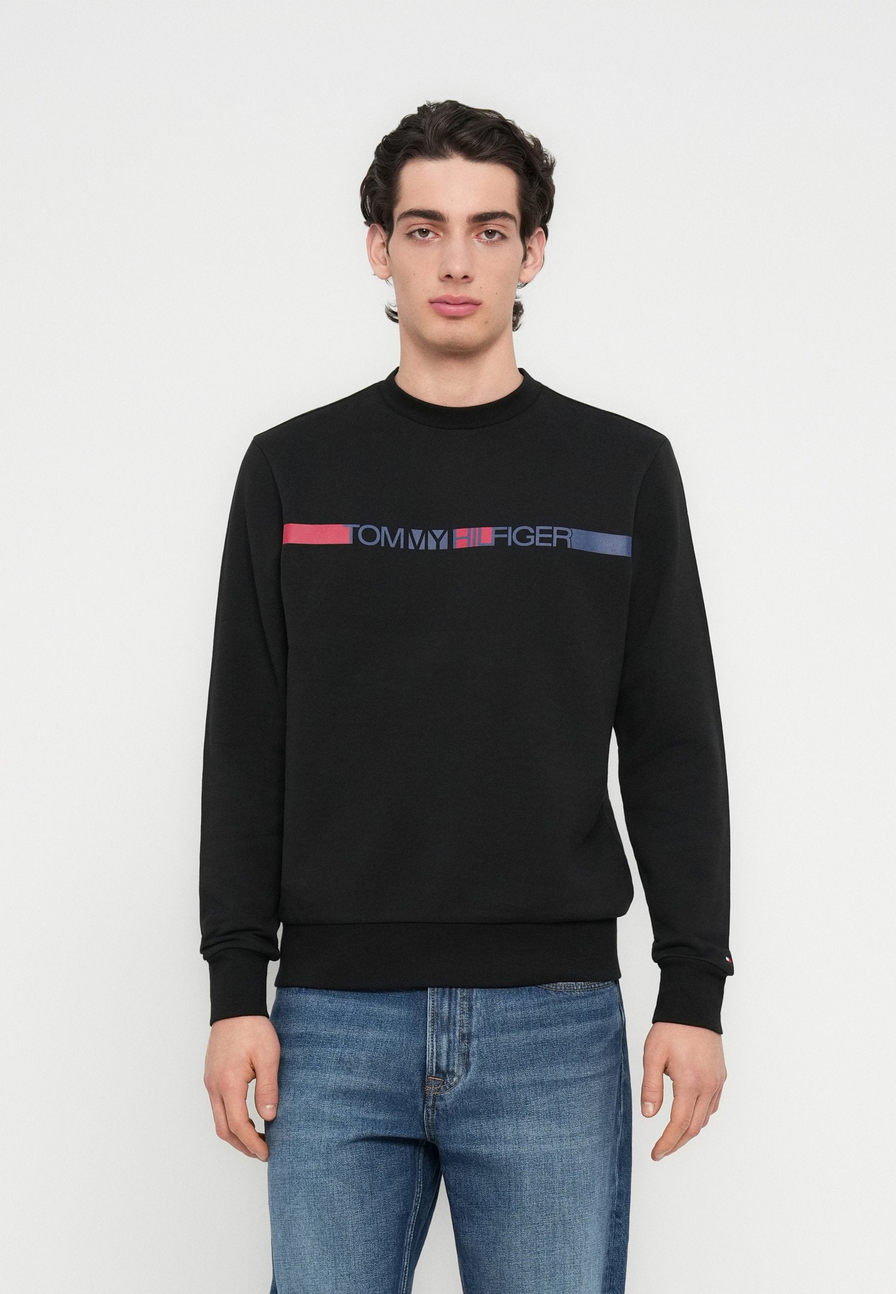 LOGO STRIPE FRENCH TERRY SWEATSHIRT Media 3