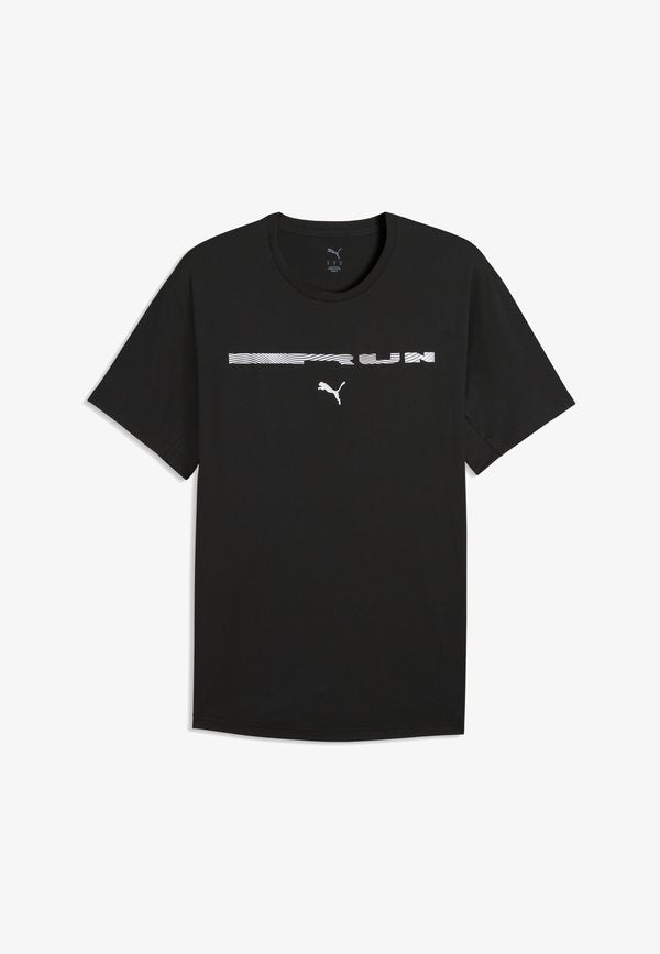 Puma BRIGHTSTRIDE CLOUDSPUN LAUFSHIRT - Print T-shirt - black