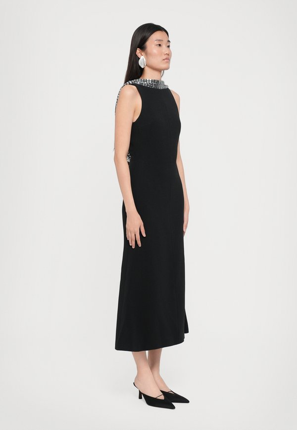 David Koma CRYSTAL RHINESTONE BACK DETAIL MIDI DRESS