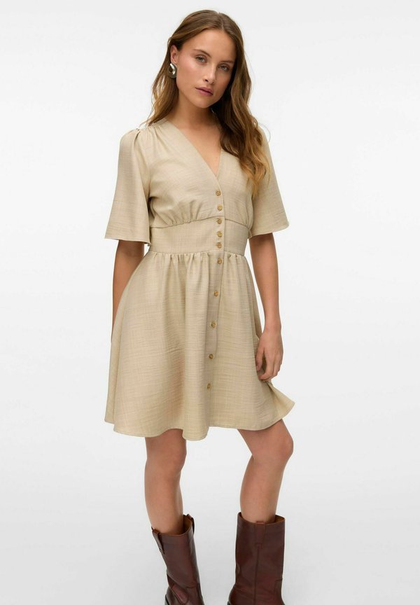 Vero Moda VMMELANEY Short - Day dress - overcast