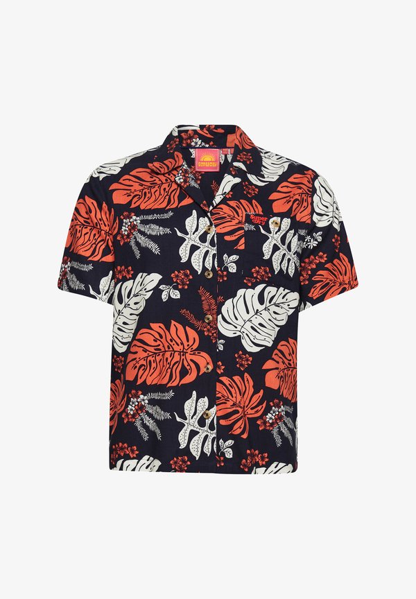 Superdry & Co VINTAGE BEACH RESORT - Button-down blouse - hawaiian navy