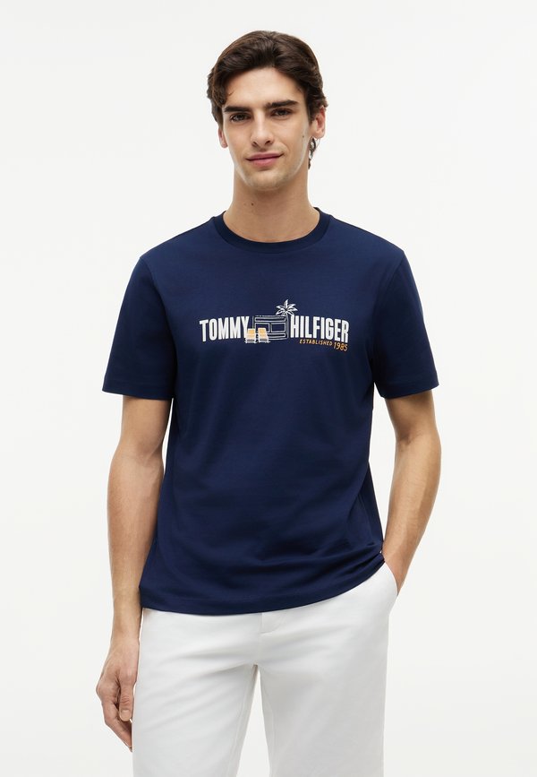 Tommy Hilfiger SUMMER CHEST GRAPHIC - Print T-shirt - carbon navy