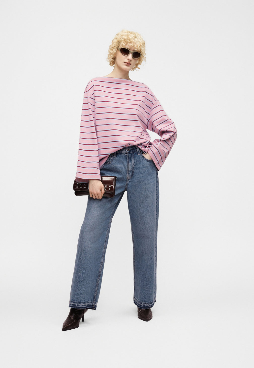 Selected SLFPOLLY BOATNECK STRIPED TEE