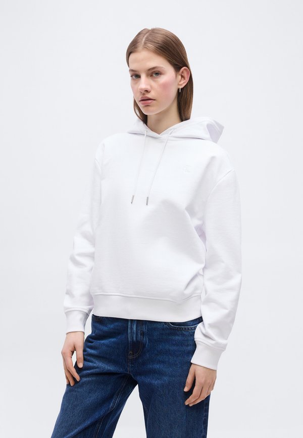 Calvin Klein Jeans HOODIE - Hoodie - brilliant white