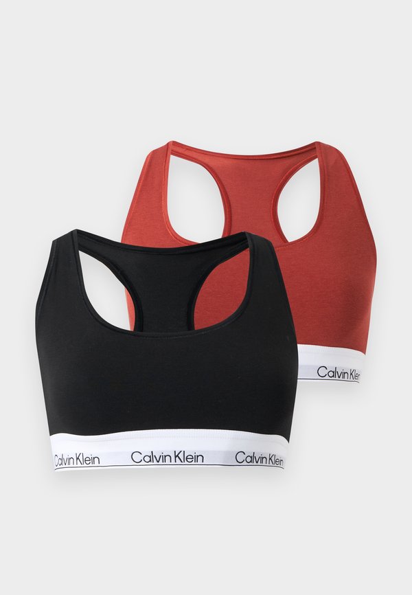 Calvin Klein Underwear ICON 2 PACK - Bustier - black/chili oil