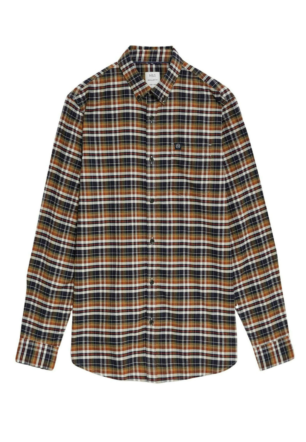 Marks & Spencer EASY IRON CHECK OXFORD