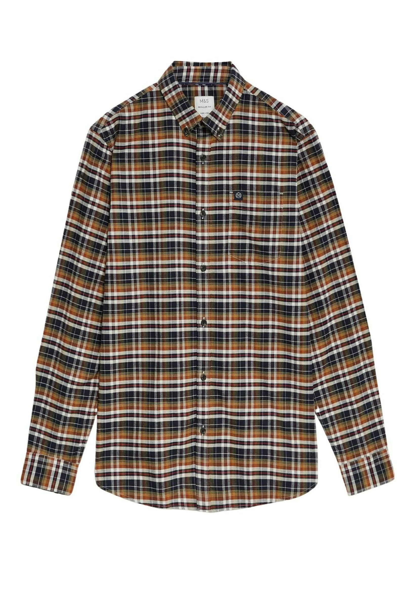 Marks & Spencer EASY IRON CHECK OXFORD