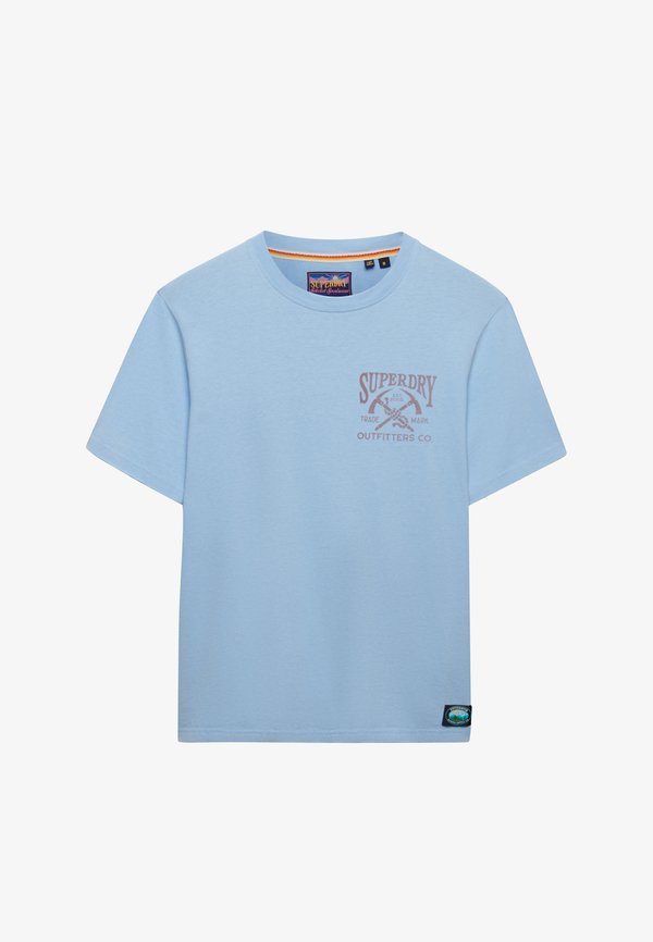 Superdry & Co SUPERDRY OUTDOORS MOUNTAIN RELAXED T-SHIRT.. - Print T-shirt - seafoam blue