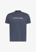Calvin Klein LOGO GRAPHIC UNISEX - Print T-shirt - blue nights