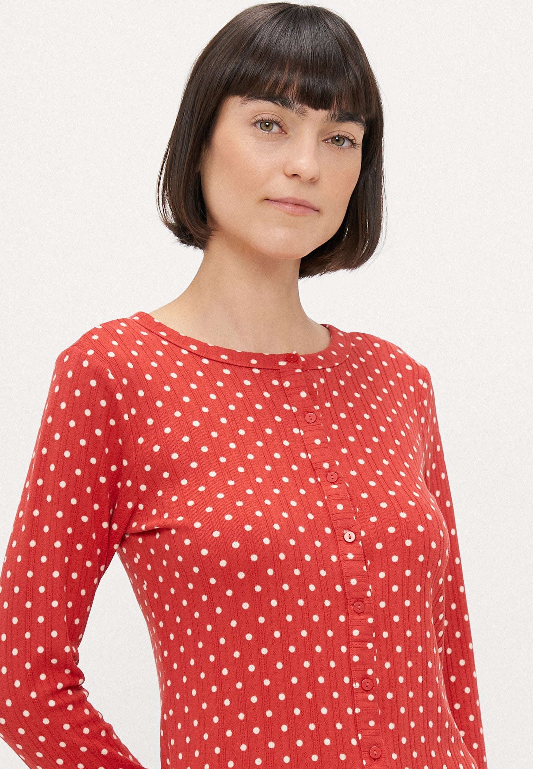 Abercrombie & Fitch POINTELLE LONG SLEEVE SHIRT