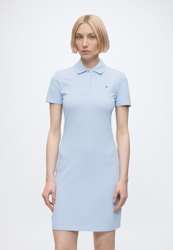 Tommy Hilfiger PIQUE POLO - T-Shirt Dress - breezy blue