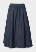 ONLY ONLBABETTE A LINE SKIRT - Denim skirt - dark blue denim