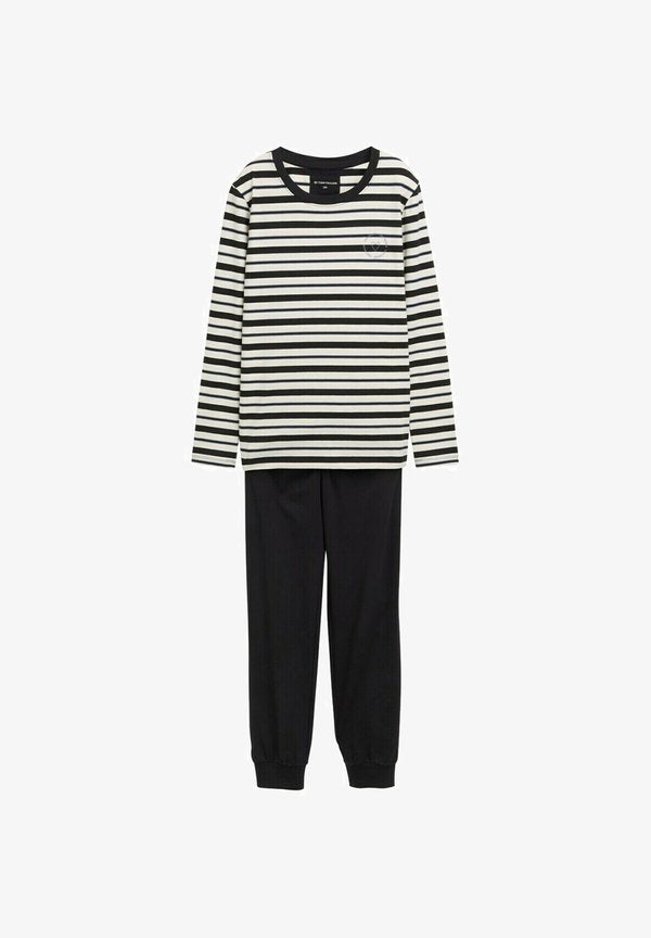 TOM TAILOR BODYWEAR -SET MIT STREIFENMUSTER - Pyjama set - grey-dark-horizontal stripe