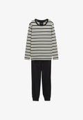 TOM TAILOR BODYWEAR -SET MIT STREIFENMUSTER - Pyjama set - grey-dark-horizontal stripe