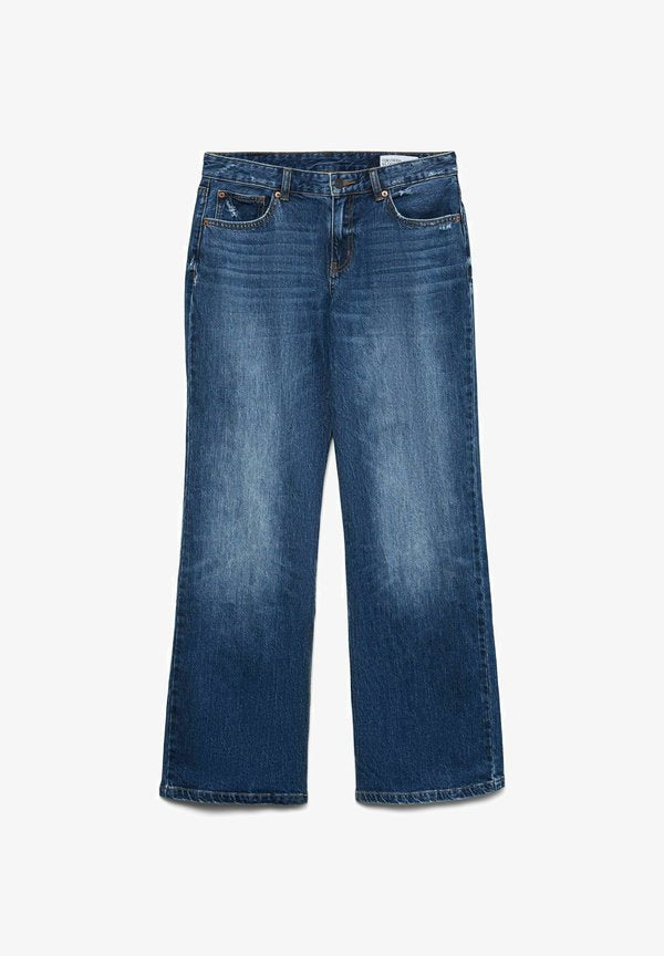 Vero Moda VMASTA Low rise Bootcut Fit - Flared Jeans - dark blue denim