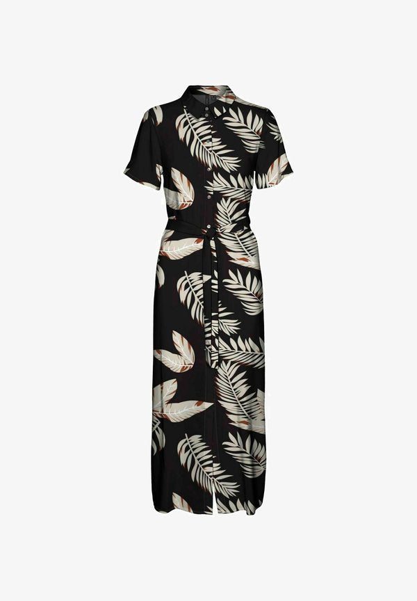 Vero Moda VMEASY JOY LONG SHIRT DRESS - Maxi dress - black