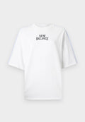 New Balance LINEAR HERITAGE OVERSIZED T-SHIRT - Print T-shirt - white