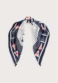 Lauren Ralph Lauren POLKA-DOT FLAG-PRINT SQUARE SCARF