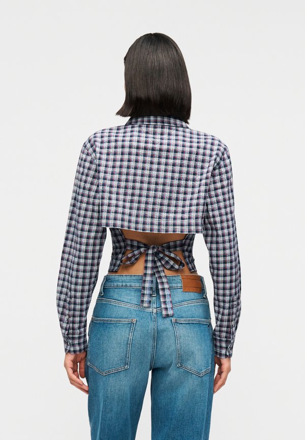 Tommy Jeans REGULAR FIT TIE BACK CHECK SEERSUCKER SHIRT