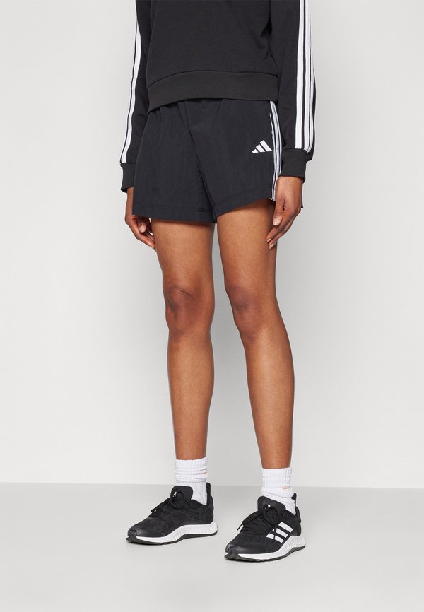 adidas Sportswear ESSENTIALS 3 STRIPES LIFESTYLE SHORTS - Sports shorts - black/white