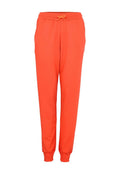 Orange Jogginghose aus weichem Stoff, mit verstellbarem Drawstring-Bund, gerippten Bündchen und Seitentaschen.